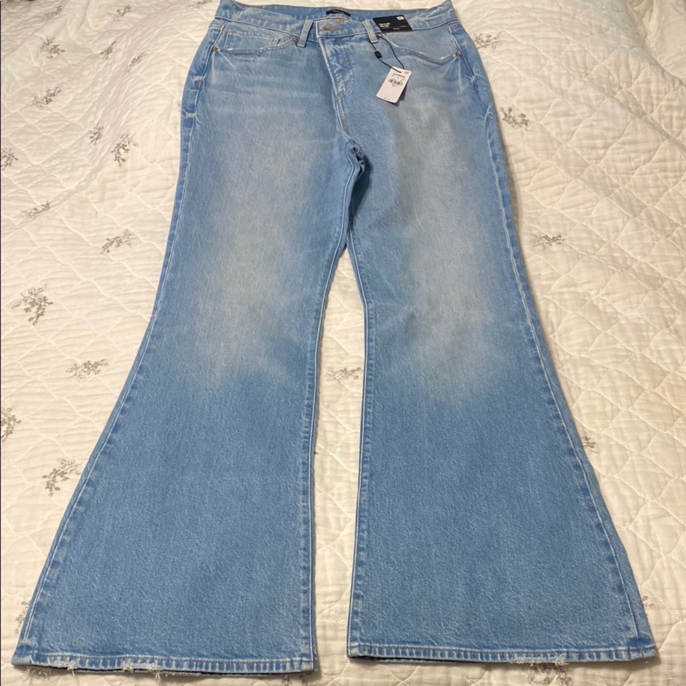 Express Light Blue Wide Leg Jeans